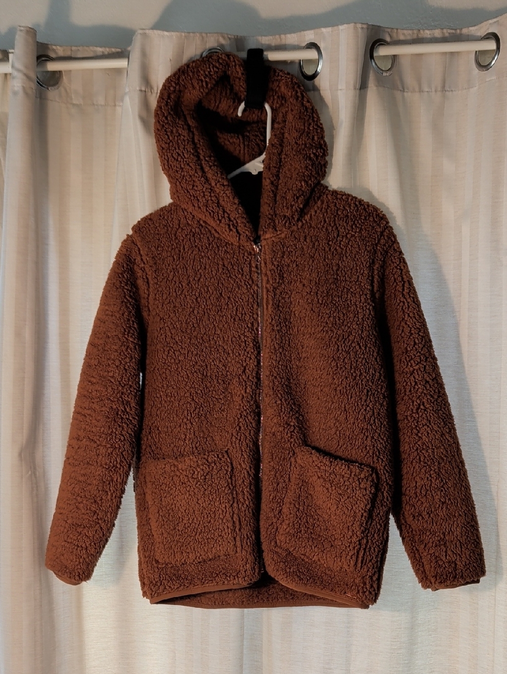 Volcom Kids Brown Sherpa Hooded Puffer Jacket